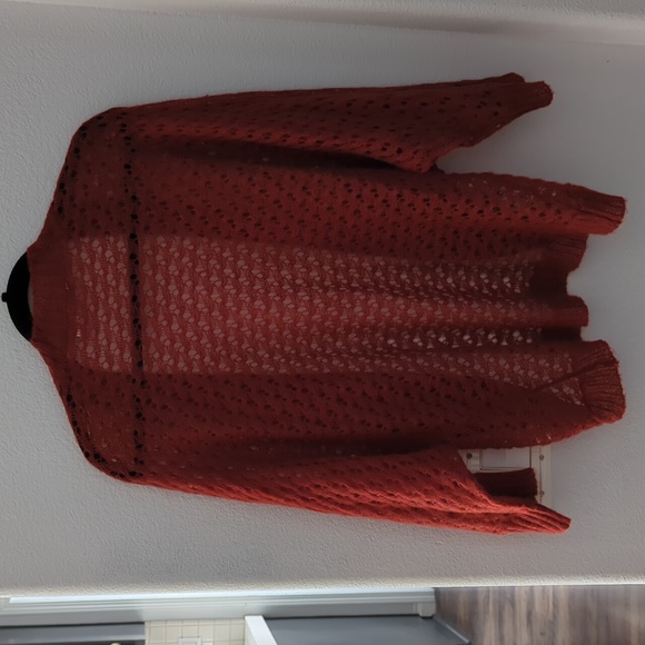 Xhilaration Pumpkin Orange Crochet Shrug Sweater  Size XL - Picture 3 of 10